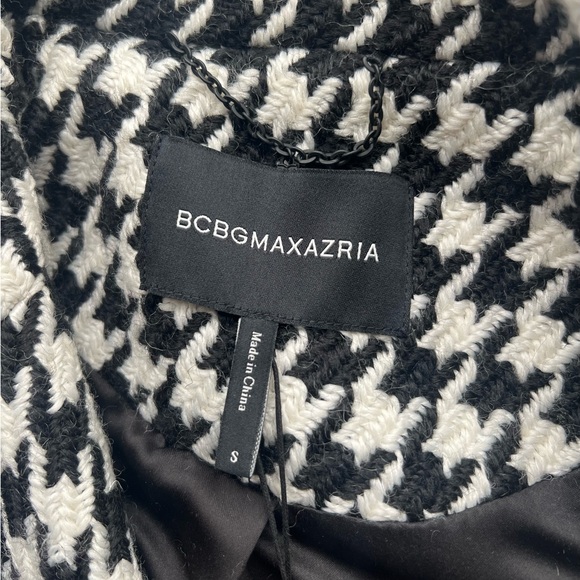 BCBGMaxazria HOUNDSTOOTH WOOL COAT - Size Small - NEW WITH TAGS - Picture 9 of 14